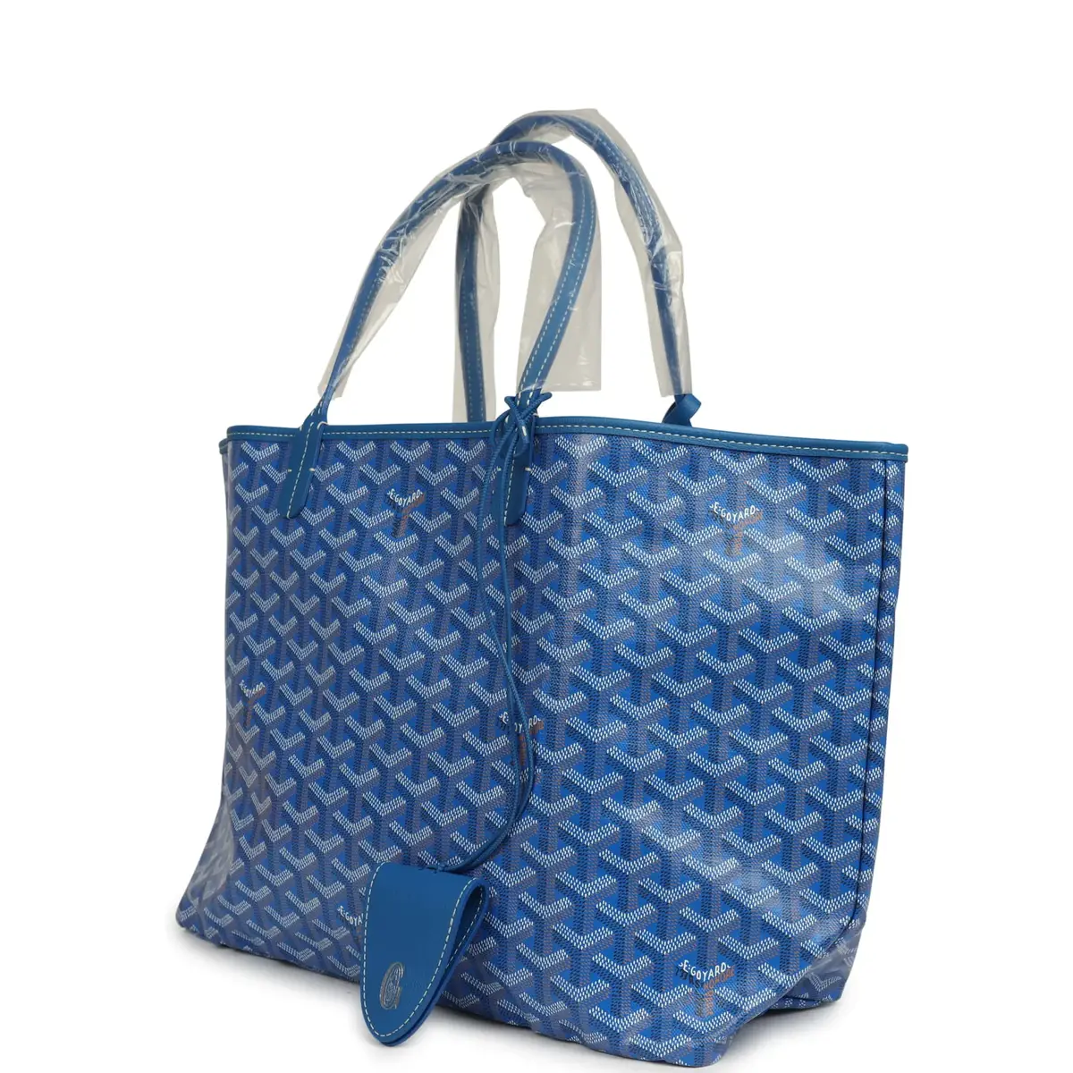 goyard Goyard Goyardine Sky Blue Saint Louis PM Tote Bag Palladium Hardware | Thumbnail 5 goyard Goyard Goyardine Sky Blue Saint Louis PM Tote Bag Palladium Hardware | Thumbnail 5