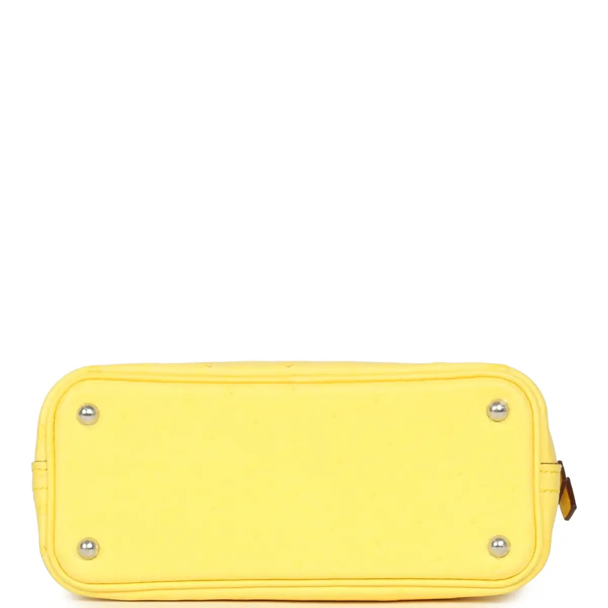 HERMÈS Hermes 1923 Bolide Mini Jaune Citron Ostrich Palladium Hardware | Thumbnail 6