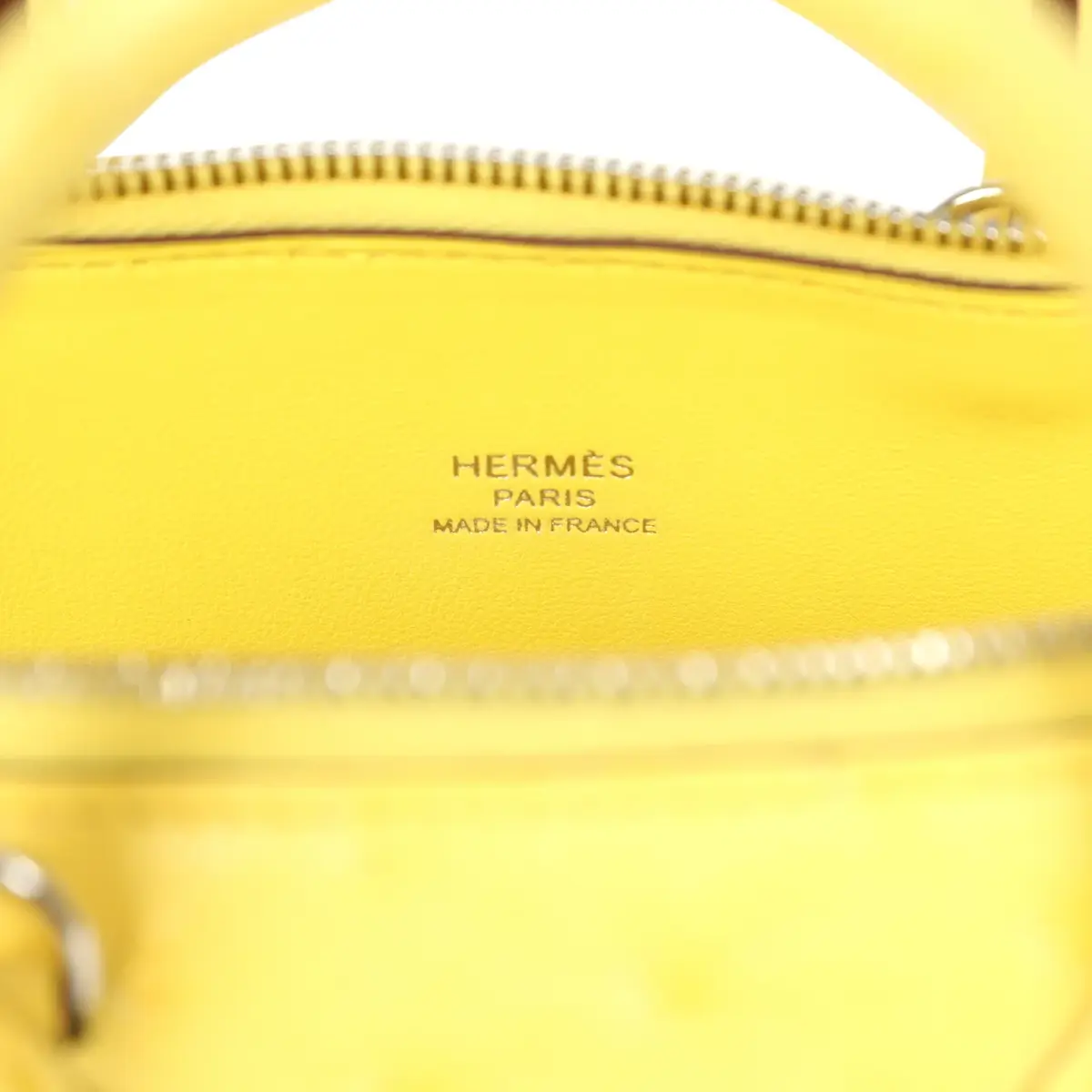 HERMÈS Hermes 1923 Bolide Mini Jaune Citron Ostrich Palladium Hardware | Thumbnail 7