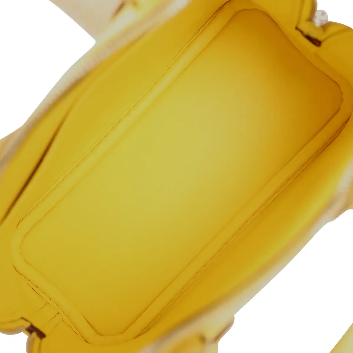 HERMÈS Hermes 1923 Bolide Mini Jaune Citron Ostrich Palladium Hardware | Thumbnail 8