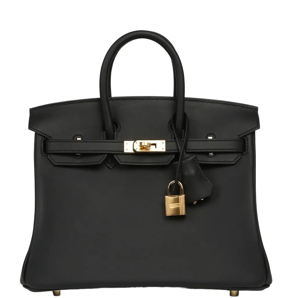 Hermes Birkin 25 Black Swift Gold Hardware
