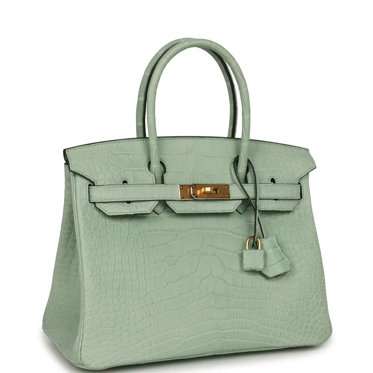 HERMÈS Hermes Birkin 30 Vert D'Eau Matte Alligator Gold Hardware | Thumbnail 2 HERMÈS Hermes Birkin 30 Vert D'Eau Matte Alligator Gold Hardware | Thumbnail 2