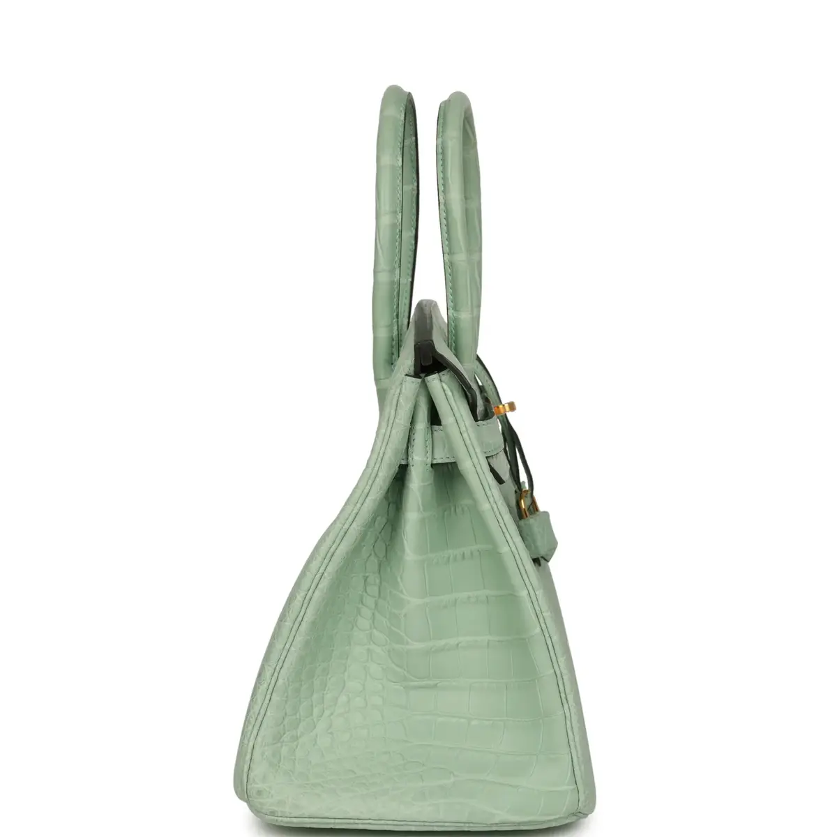 HERMÈS Hermes Birkin 30 Vert D'Eau Matte Alligator Gold Hardware | Thumbnail 3 HERMÈS Hermes Birkin 30 Vert D'Eau Matte Alligator Gold Hardware | Thumbnail 3