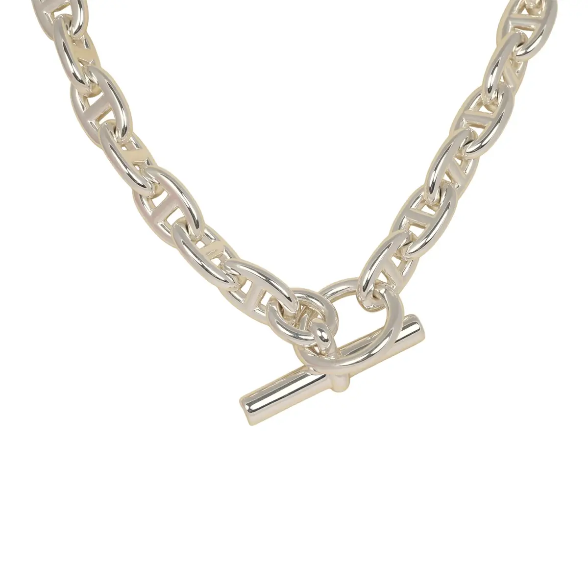 HERMÈS Hermes Chaine D'Ancre Necklace MM Sterling Silver | Thumbnail 3 HERMÈS Hermes Chaine D'Ancre Necklace MM Sterling Silver | Thumbnail 3