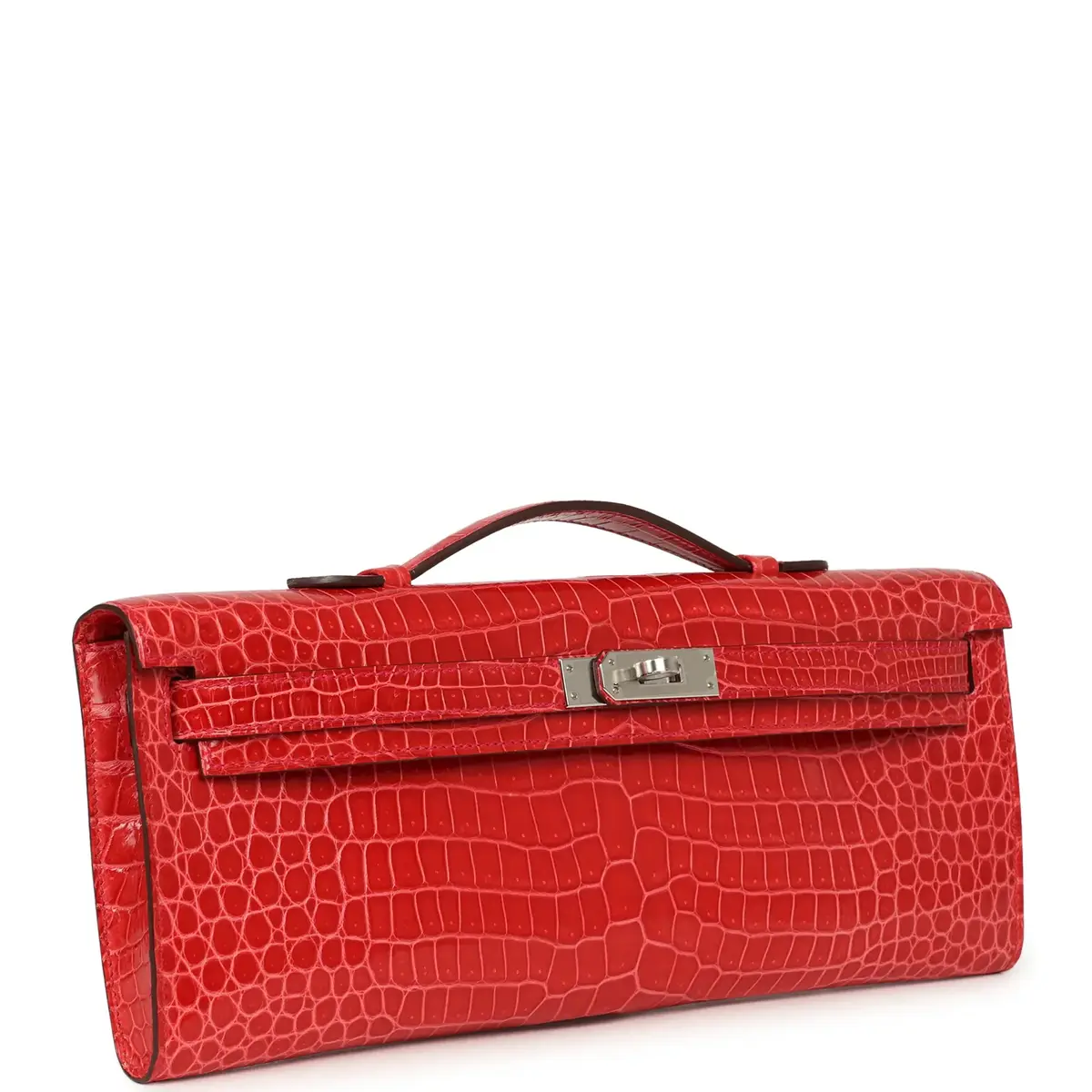 HERMÈS Hermes Kelly Cut Bougainvillea Shiny Porosus Crocodile Palladium Hardware | Thumbnail 2 HERMÈS Hermes Kelly Cut Bougainvillea Shiny Porosus Crocodile Palladium Hardware | Thumbnail 2