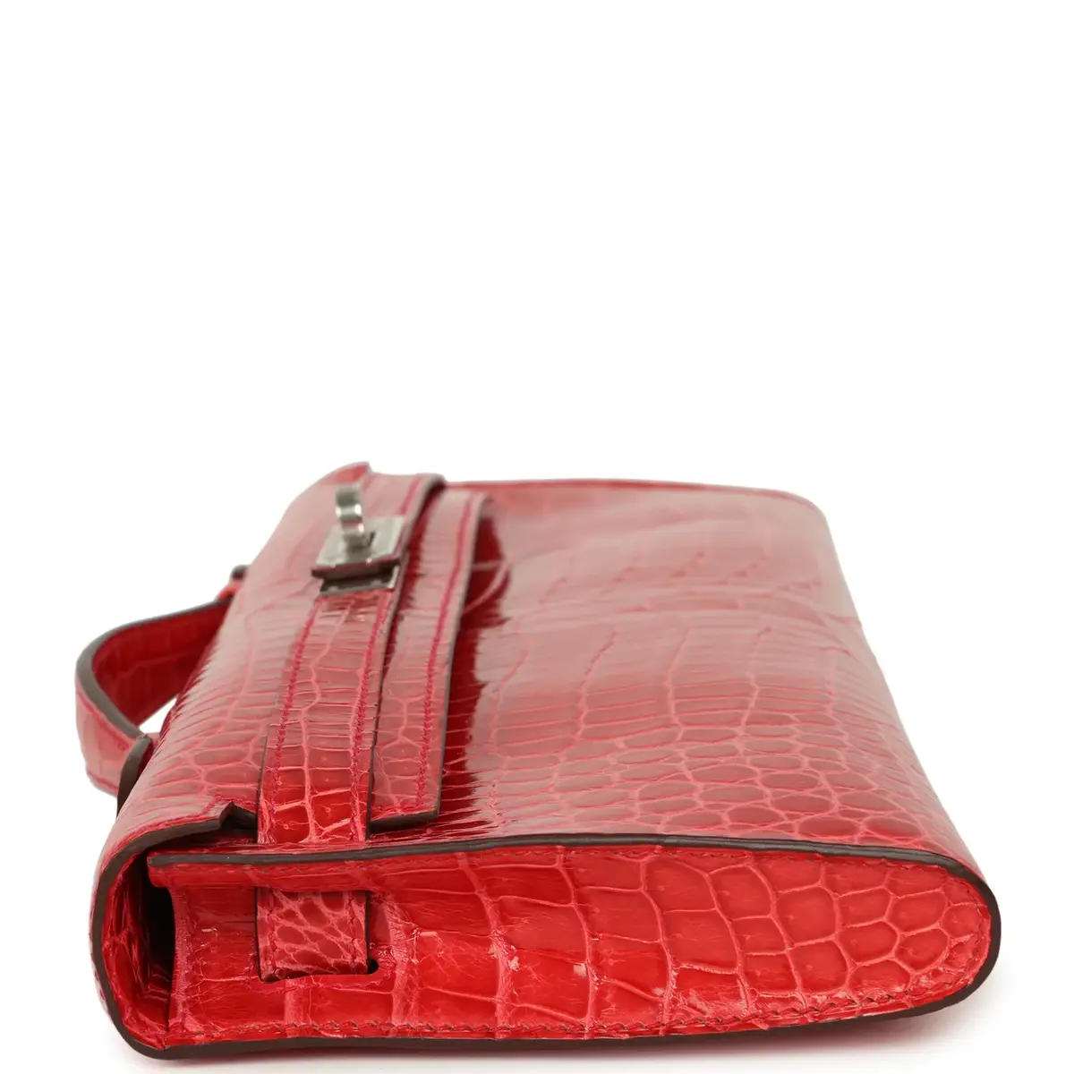 HERMÈS Hermes Kelly Cut Bougainvillea Shiny Porosus Crocodile Palladium Hardware | Thumbnail 4 HERMÈS Hermes Kelly Cut Bougainvillea Shiny Porosus Crocodile Palladium Hardware | Thumbnail 4