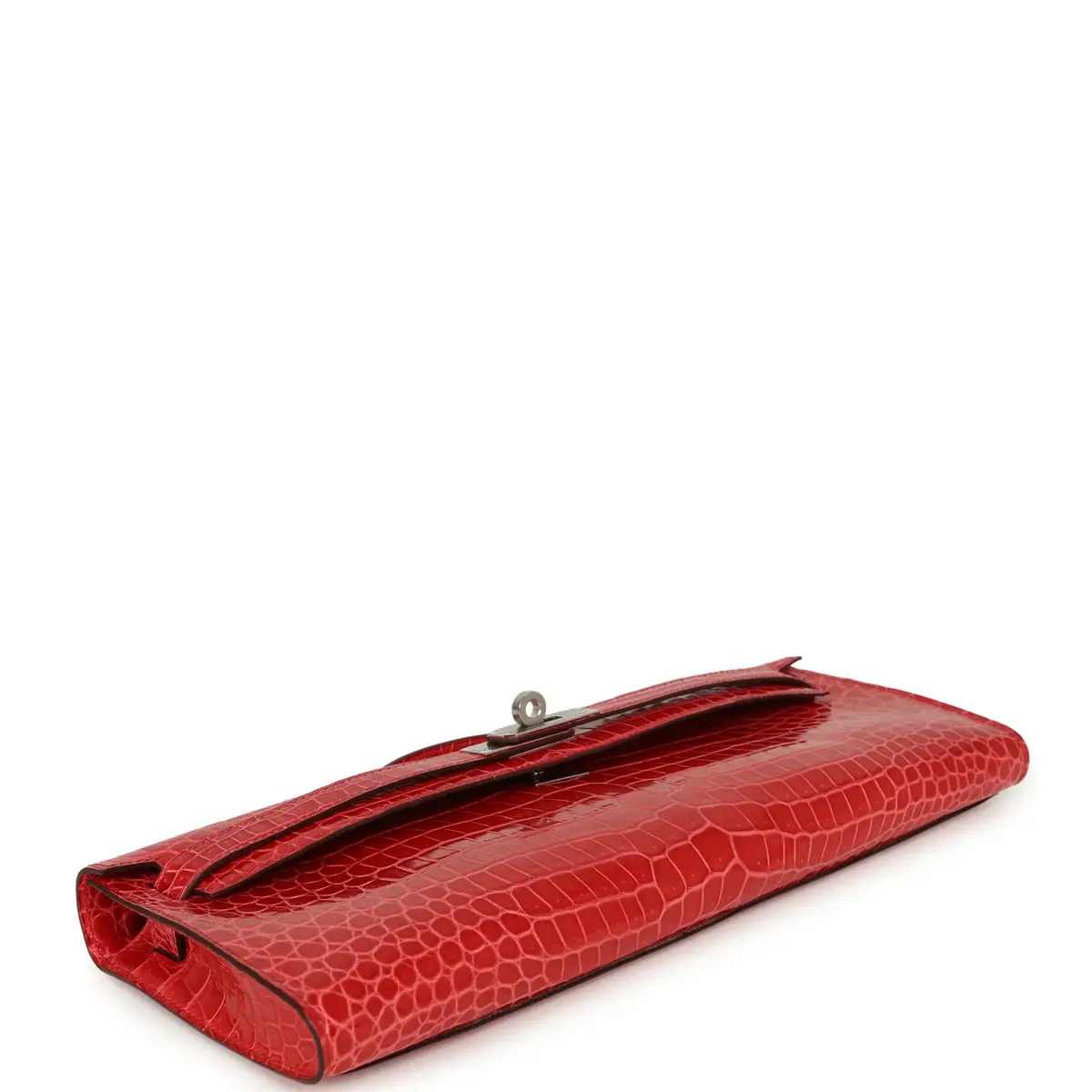 HERMÈS Hermes Kelly Cut Bougainvillea Shiny Porosus Crocodile Palladium Hardware | Thumbnail 5 HERMÈS Hermes Kelly Cut Bougainvillea Shiny Porosus Crocodile Palladium Hardware | Thumbnail 5