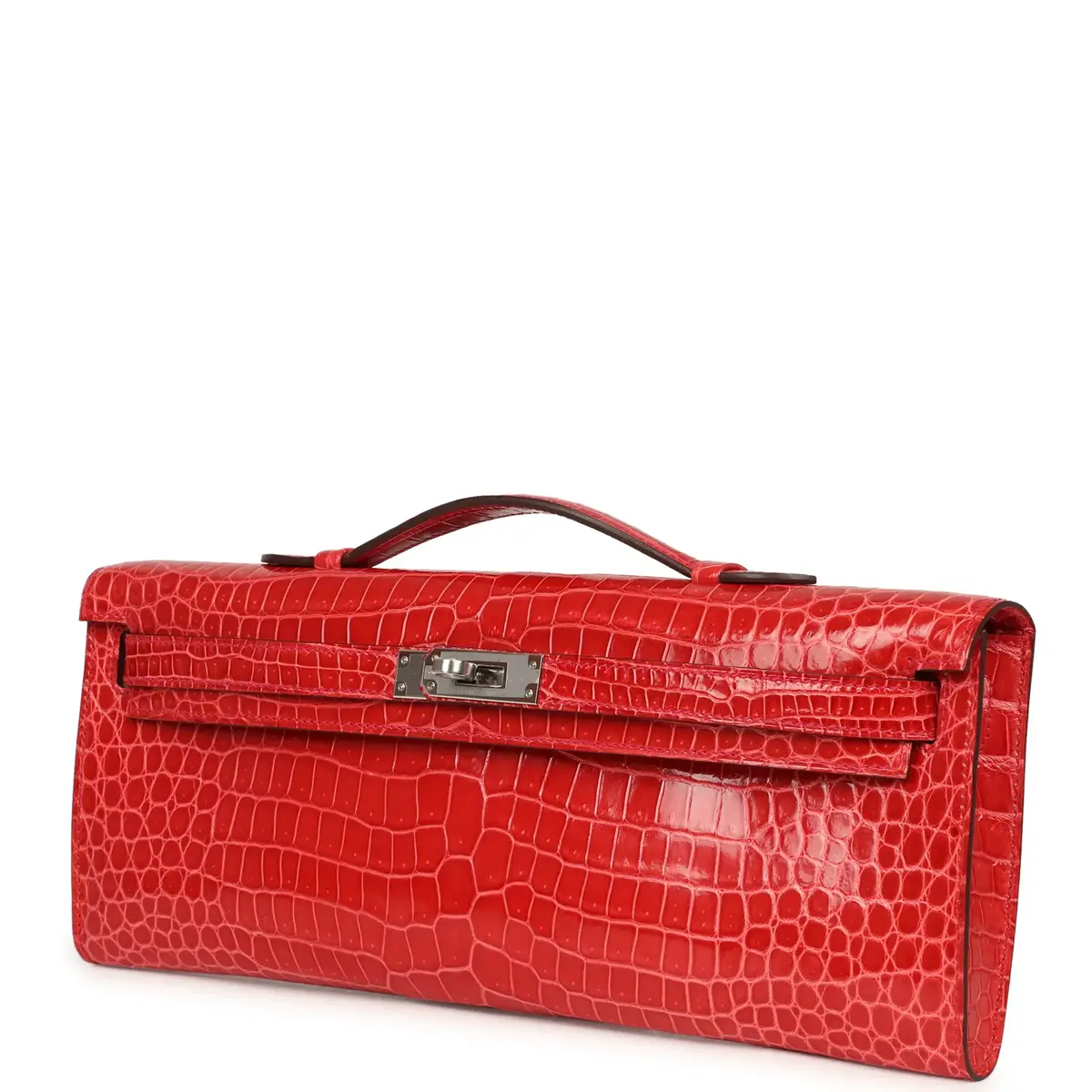 HERMÈS Hermes Kelly Cut Bougainvillea Shiny Porosus Crocodile Palladium Hardware | Thumbnail 6 HERMÈS Hermes Kelly Cut Bougainvillea Shiny Porosus Crocodile Palladium Hardware | Thumbnail 6