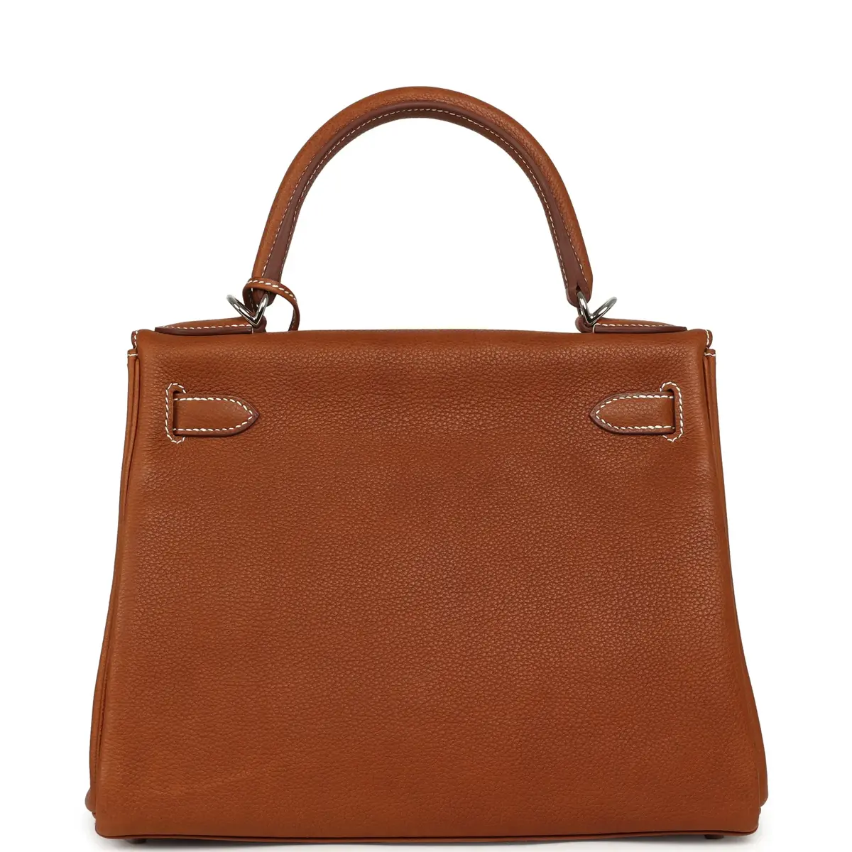 HERMÈS Hermes Kelly Retourne 28 Fauve Barenia Faubourg Palladium Hardware | Thumbnail 4