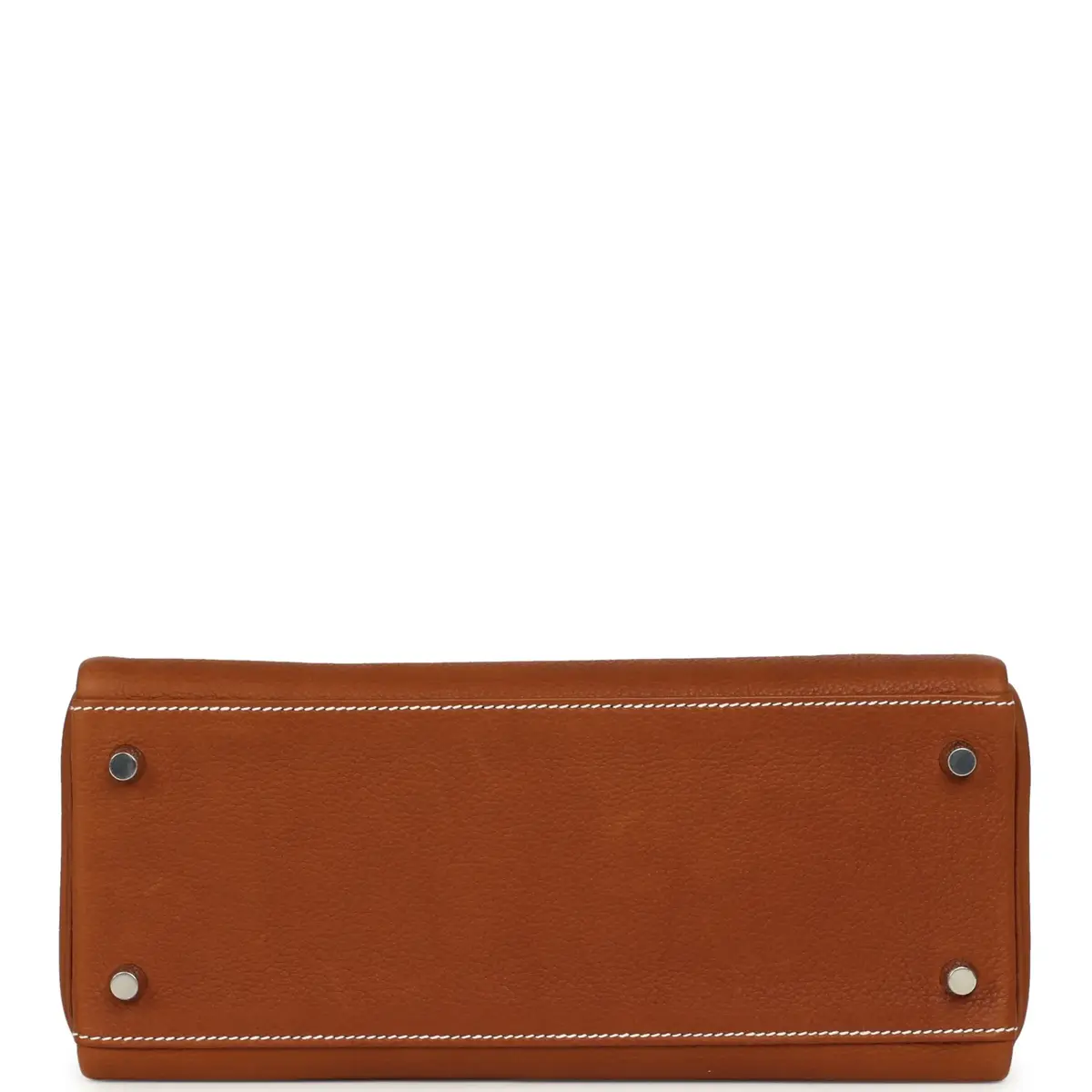 HERMÈS Hermes Kelly Retourne 28 Fauve Barenia Faubourg Palladium Hardware | Thumbnail 6