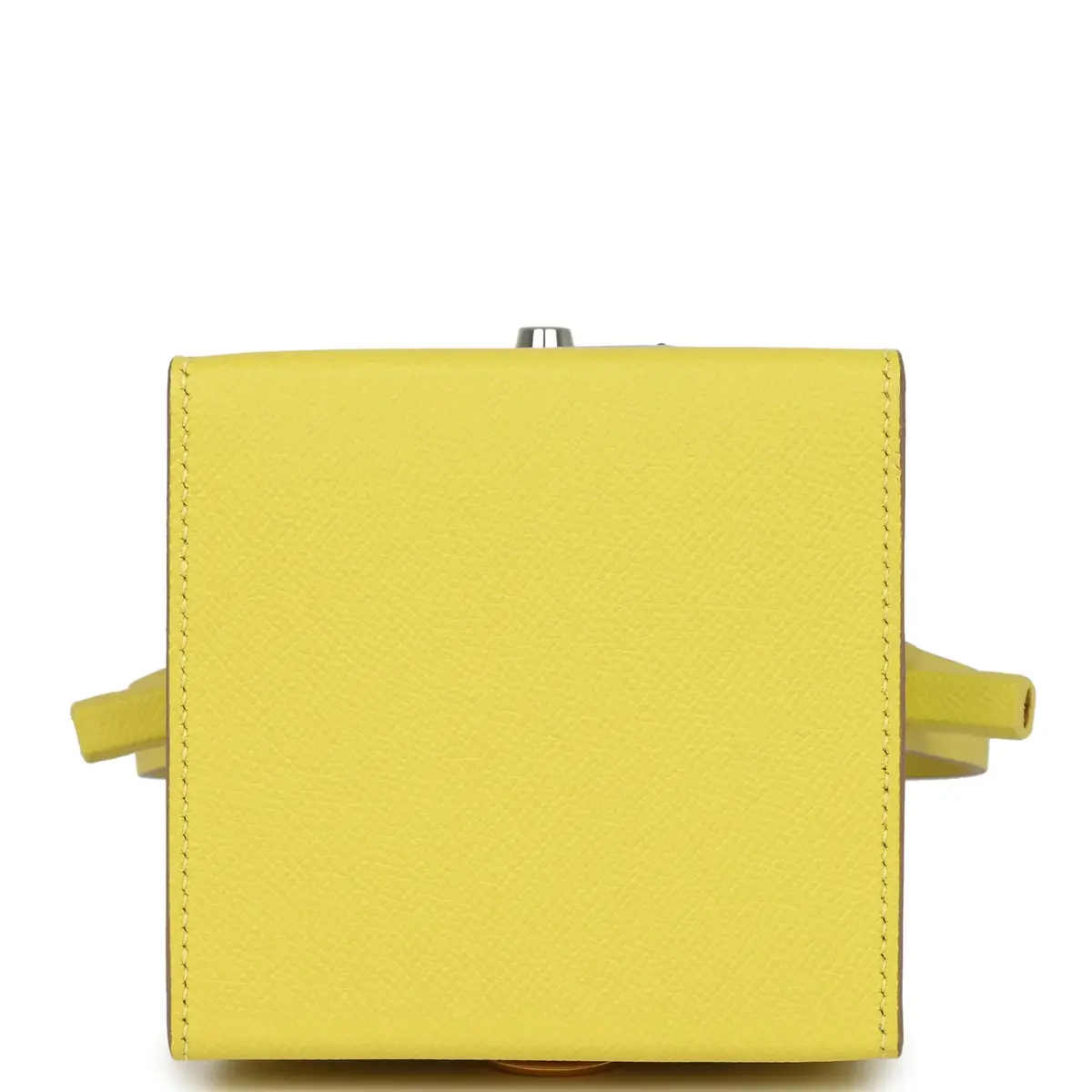 HERMÈS Hermes Petit H Robot Cube Minaudiere Jaune Citron Epsom, Beton, Vert D'eau Matte Alligator Mississippiensis Mixed Metal Hardware | Thumbnail 6