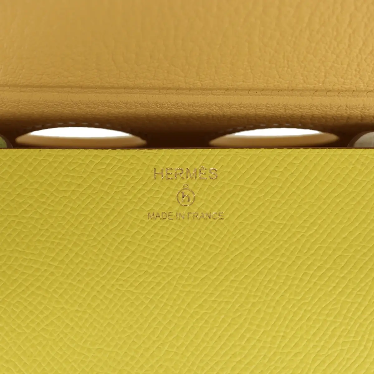 HERMÈS Hermes Petit H Robot Cube Minaudiere Jaune Citron Epsom, Beton, Vert D'eau Matte Alligator Mississippiensis Mixed Metal Hardware | Thumbnail 10