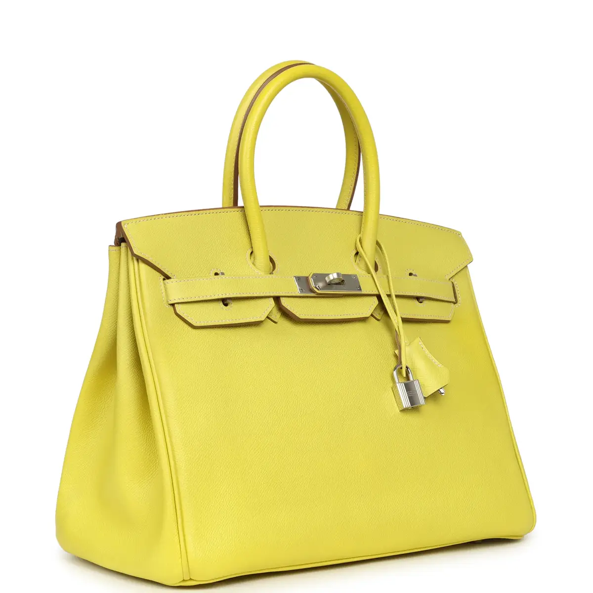 HERMÈS Pre-owned Hermes Birkin 35 Lime Candy Epsom Palladium Hardware | Thumbnail 2 HERMÈS Pre-owned Hermes Birkin 35 Lime Candy Epsom Palladium Hardware | Thumbnail 2