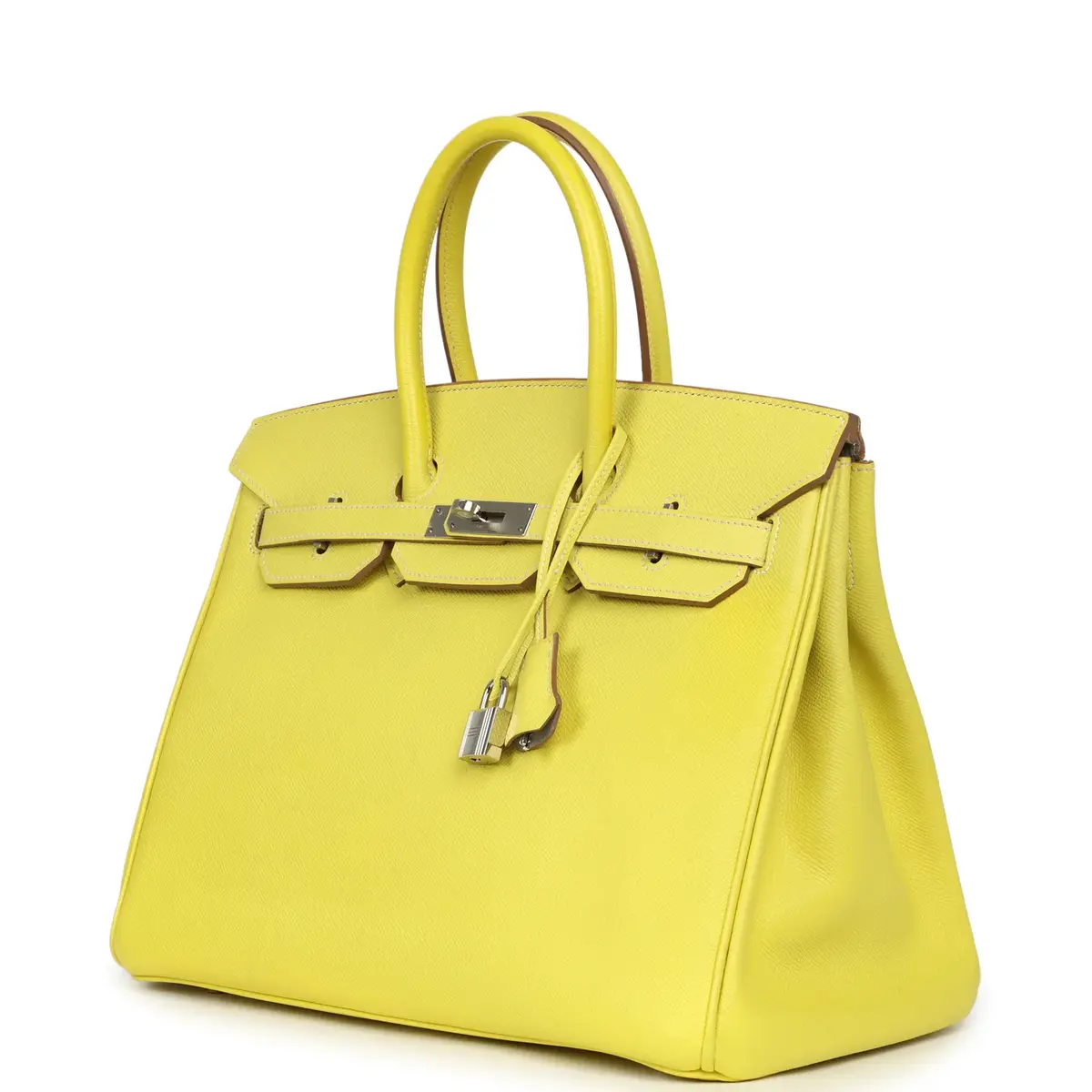 HERMÈS Pre-owned Hermes Birkin 35 Lime Candy Epsom Palladium Hardware | Thumbnail 5 HERMÈS Pre-owned Hermes Birkin 35 Lime Candy Epsom Palladium Hardware | Thumbnail 5