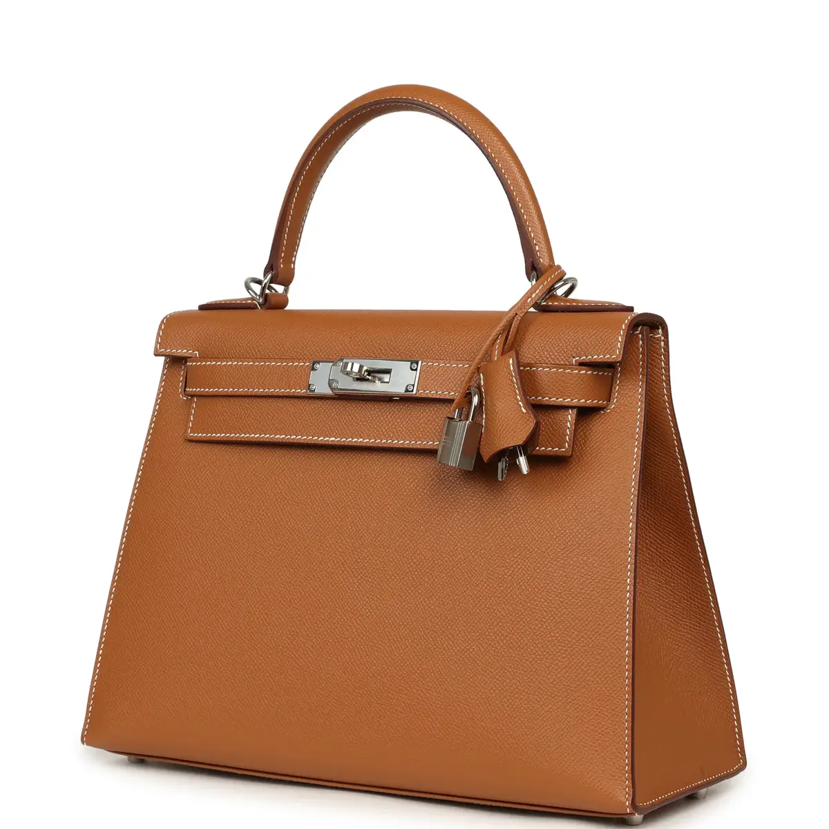 HERMÈS Pre-owned Hermes Kelly Sellier 28 Gold Epsom Palladium Hardware | Thumbnail 5 HERMÈS Pre-owned Hermes Kelly Sellier 28 Gold Epsom Palladium Hardware | Thumbnail 5