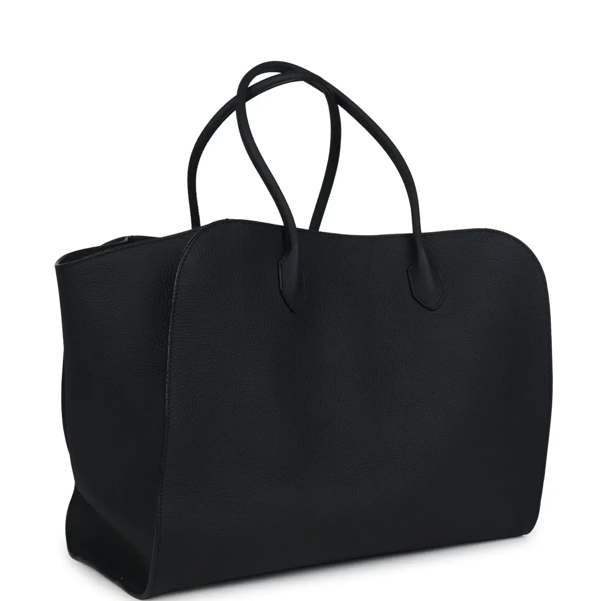 The Row The Row Marlo 17 Tote Bag Black Calfskin Leather Silver Hardware | Thumbnail 2