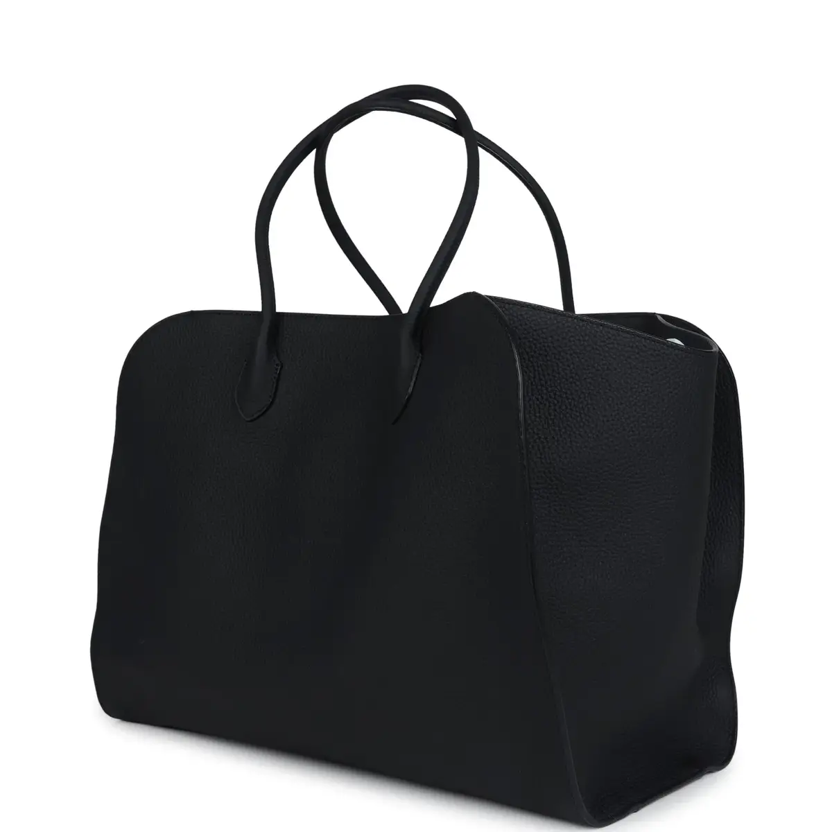 The Row The Row Marlo 17 Tote Bag Black Calfskin Leather Silver Hardware | Thumbnail 3