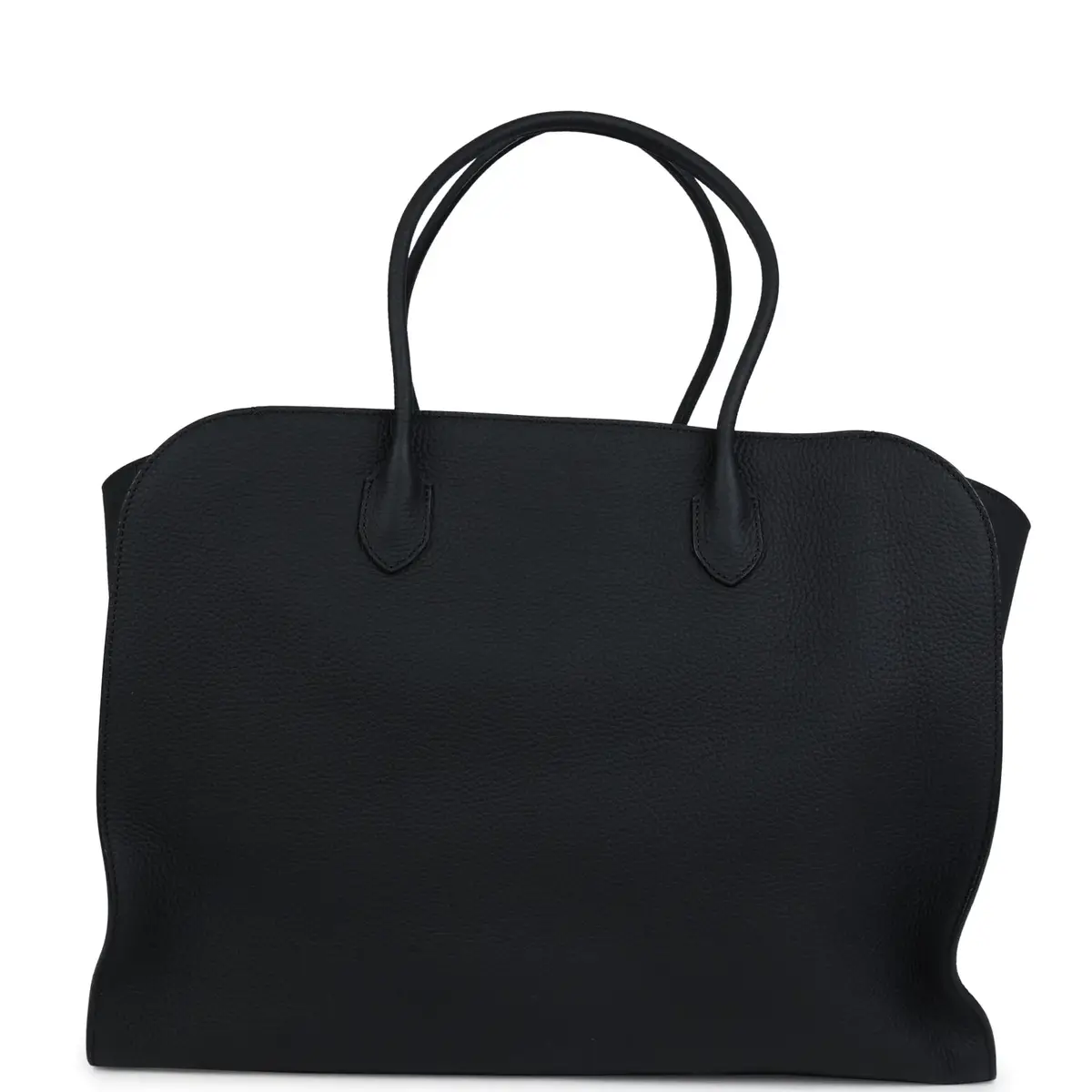 The Row The Row Marlo 17 Tote Bag Black Calfskin Leather Silver Hardware | Thumbnail 5