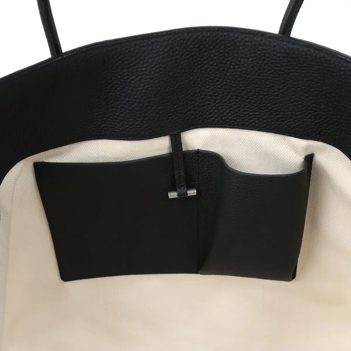 The Row The Row Marlo 17 Tote Bag Black Calfskin Leather Silver Hardware | Thumbnail 9
