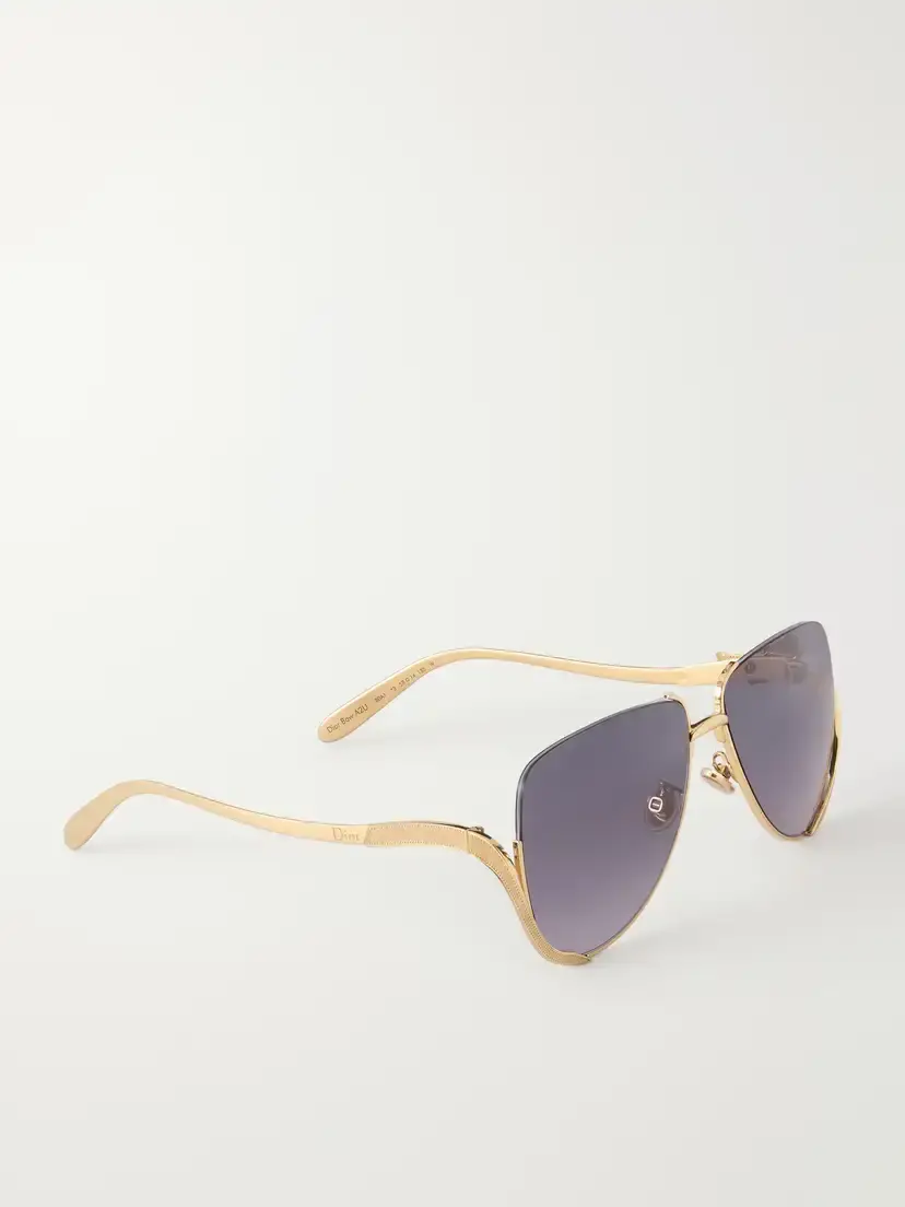 DIOR Eyewear Dior Bow A2u Aviator-style Gold-tone Sunglasses | Thumbnail 3 DIOR Eyewear Dior Bow A2u Aviator-style Gold-tone Sunglasses | Thumbnail 3