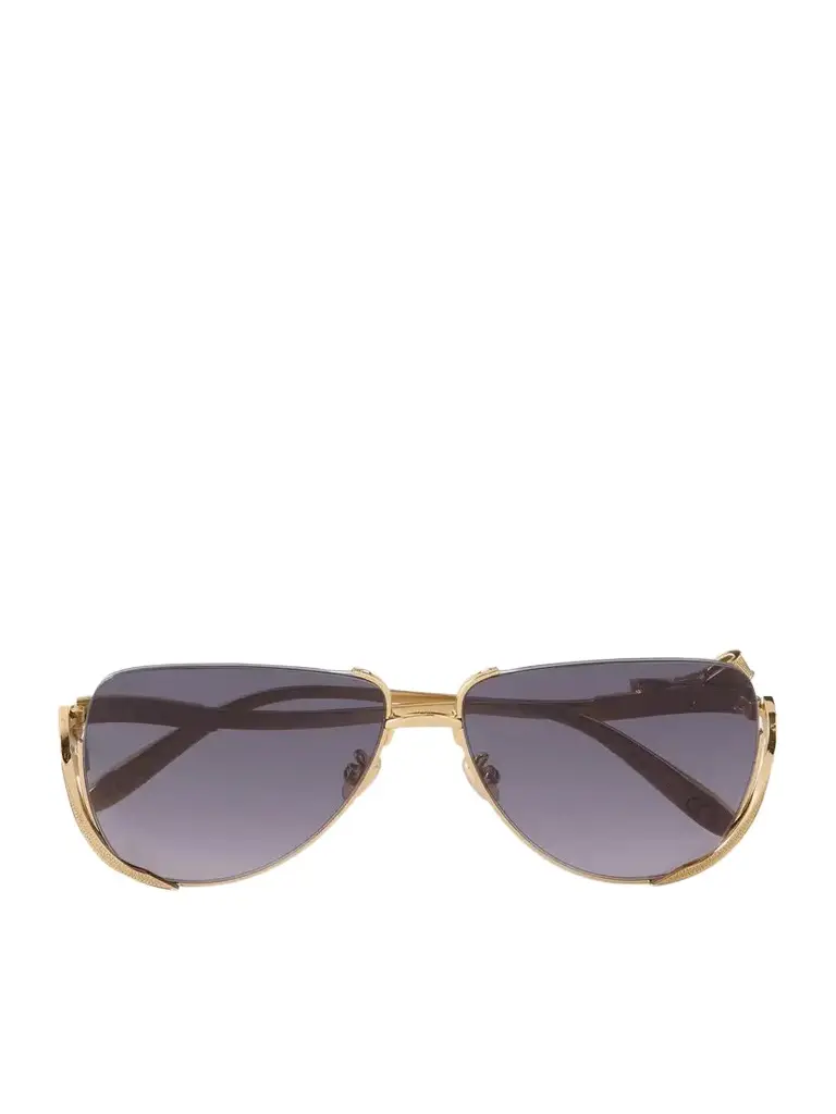 DIOR Eyewear Dior Bow A2u Aviator-style Gold-tone Sunglasses
