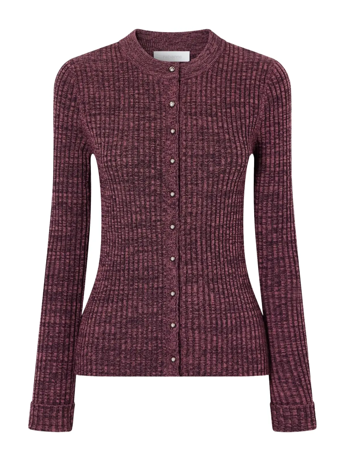 Ribbed Wool And Silk-blend Cardigan - Burgundy Ribbed Wool And Silk-blend Cardigan - Burgundy