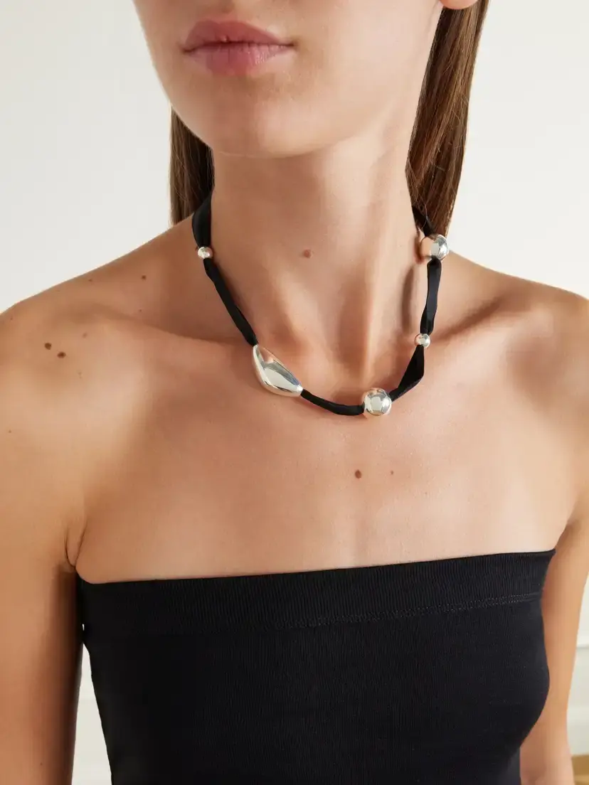 CAMILLE SURAULT Grigri Sterling Silver And Silk Necklace | Thumbnail 2 CAMILLE SURAULT Grigri Sterling Silver And Silk Necklace | Thumbnail 2
