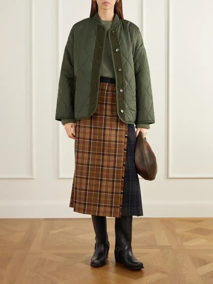 Barbour Hazelwood Two-tone Pleated Checked Flannel Midi Skirt | Thumbnail 2 Barbour Hazelwood Two-tone Pleated Checked Flannel Midi Skirt | Thumbnail 2