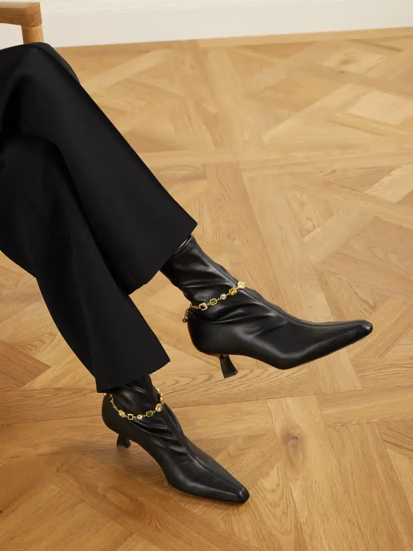 NODALETO Dona 50 Embellished Leather Ankle Boots | Thumbnail 2