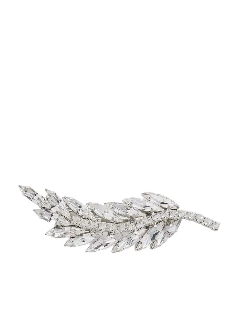 Alaris Barrette Crystal-embellished Silver-tone Metal Hairclip Alaris Barrette Crystal-embellished Silver-tone Metal Hairclip