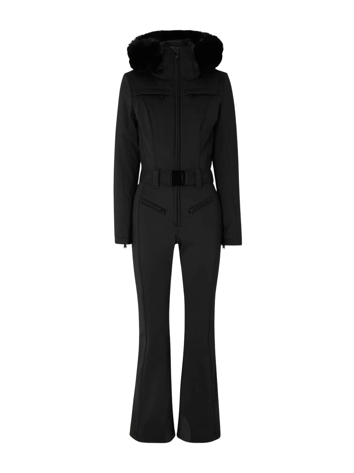 Parry Hooded Belted Plush-trimmed Ski Suit Parry Hooded Belted Plush-trimmed Ski Suit