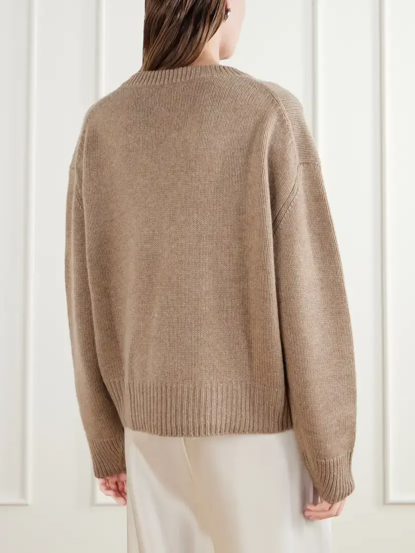 Almada Yara Merino Wool And Cashmere-blend Sweater - Brown | Thumbnail 4 Almada Yara Merino Wool And Cashmere-blend Sweater - Brown | Thumbnail 4