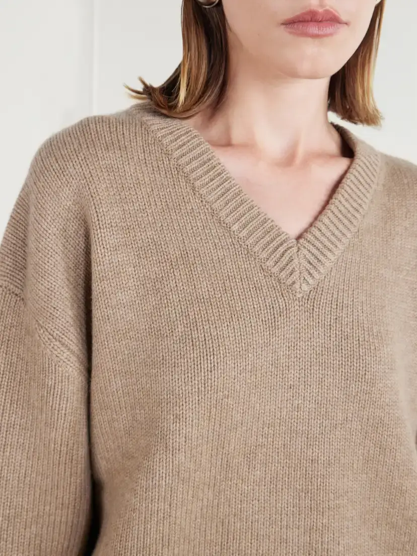 Almada Yara Merino Wool And Cashmere-blend Sweater - Brown | Thumbnail 5 Almada Yara Merino Wool And Cashmere-blend Sweater - Brown | Thumbnail 5