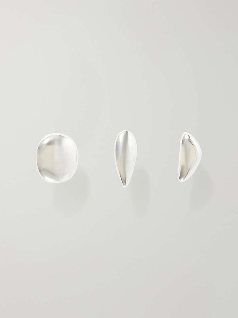 Mini Grigri Set Of Three Sterling Silver Earrings Mini Grigri Set Of Three Sterling Silver Earrings