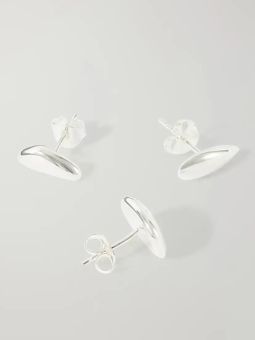 CAMILLE SURAULT Mini Grigri Set Of Three Sterling Silver Earrings | Thumbnail 4 CAMILLE SURAULT Mini Grigri Set Of Three Sterling Silver Earrings | Thumbnail 4