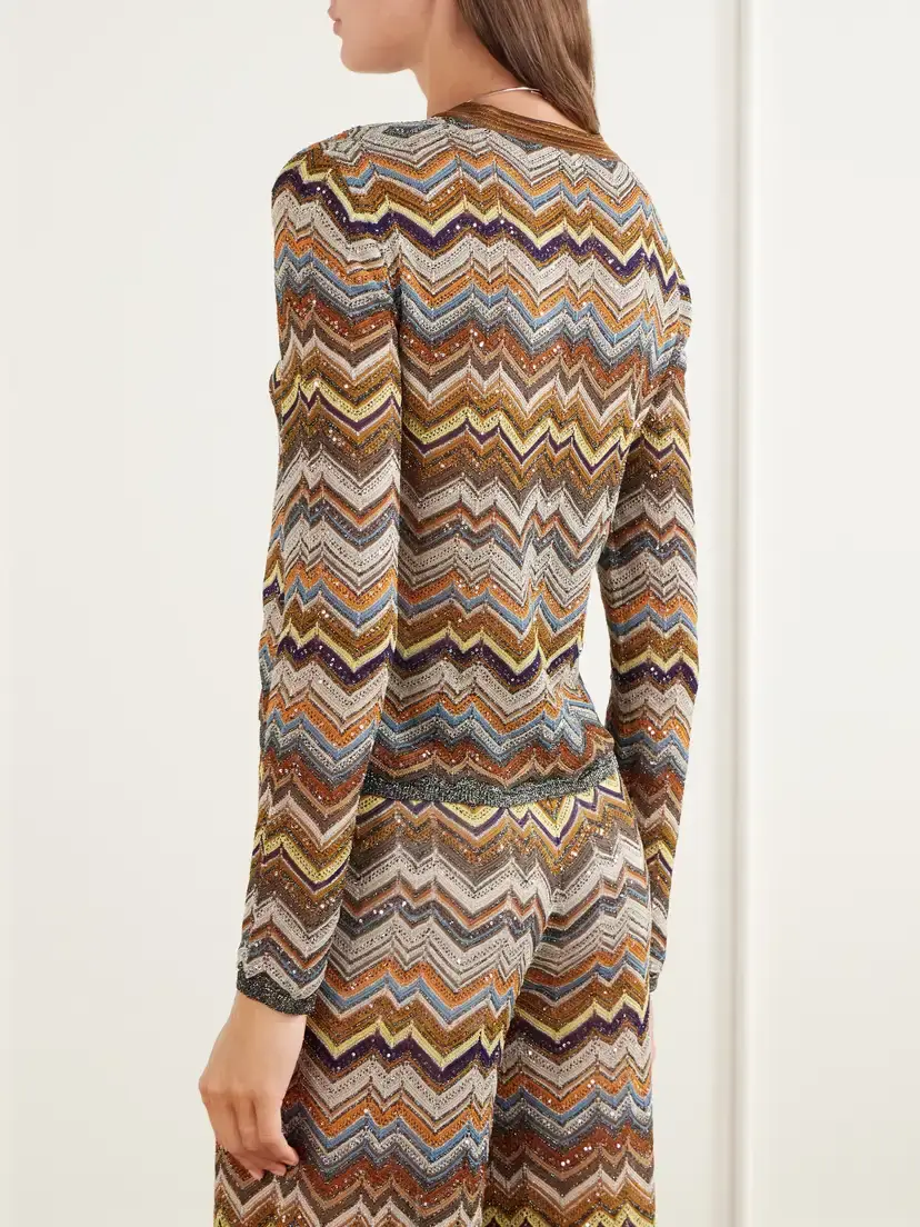 Missoni Striped Metallic Crochet-knit Cardigan | Thumbnail 3