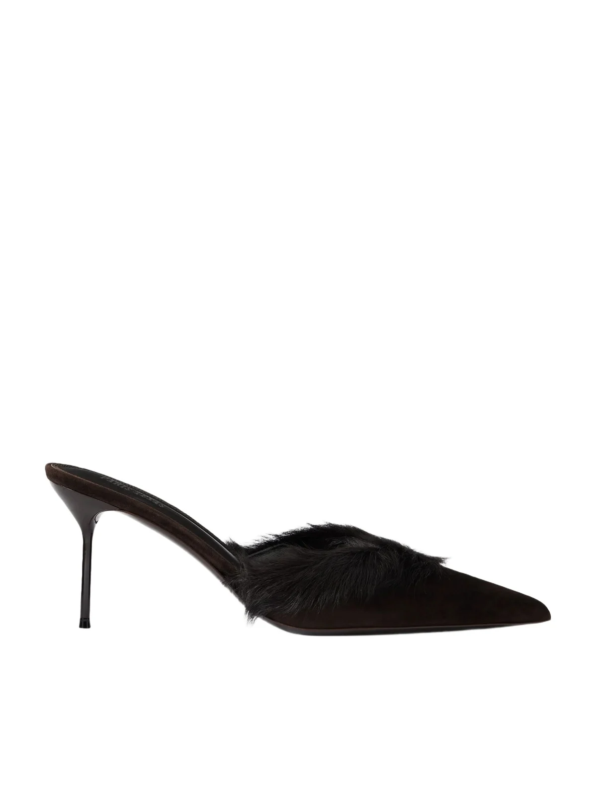 Lidia 70 Calf Hair-trimmed Suede Mules Lidia 70 Calf Hair-trimmed Suede Mules