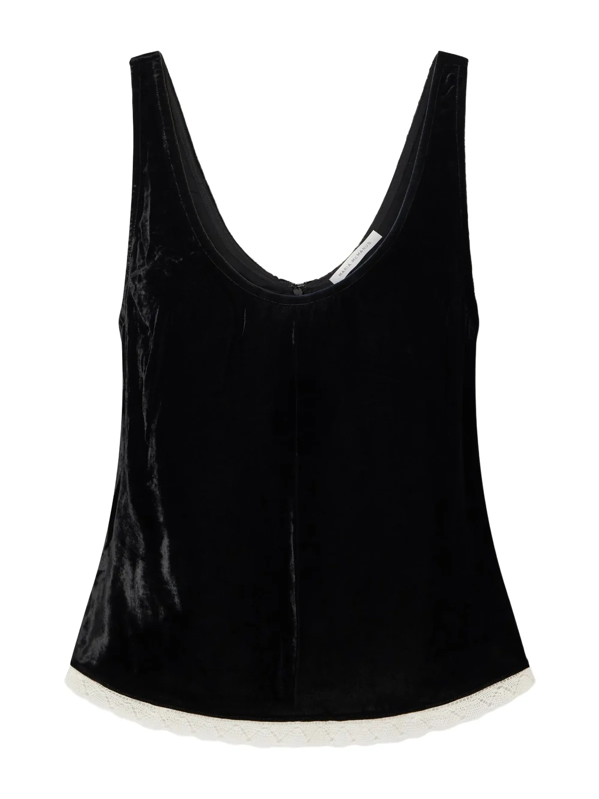 Lace-trimmed Velvet Cami Lace-trimmed Velvet Cami