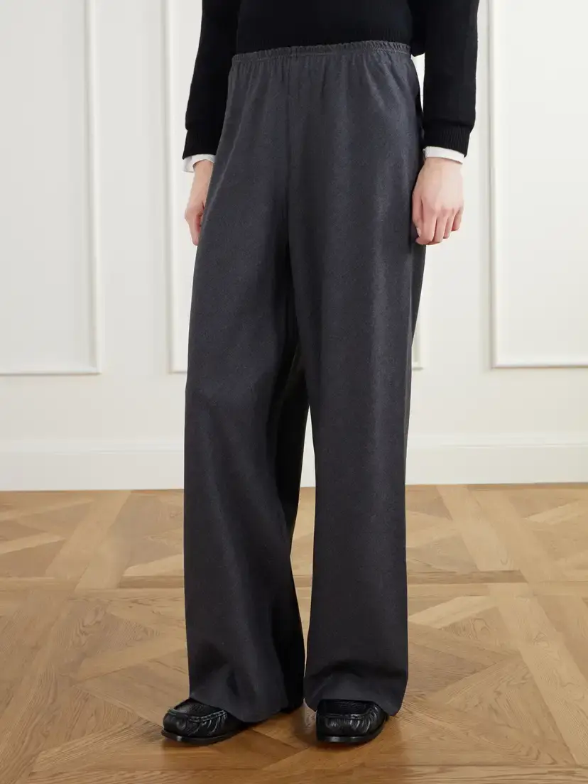 Maria McManus Wool-blend Flannel Wide-leg Pants | Thumbnail 3