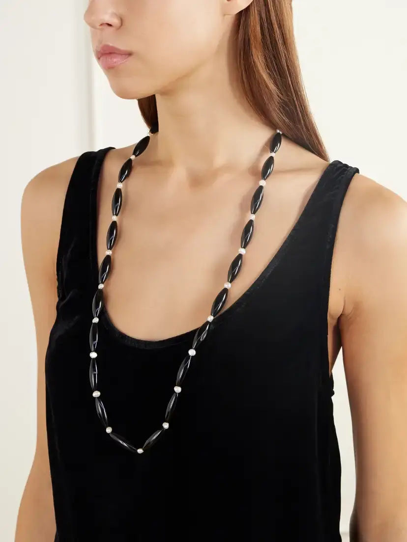 Le Sundial Nives Mother-of-pearl And Sterling Silver Necklace | Thumbnail 2