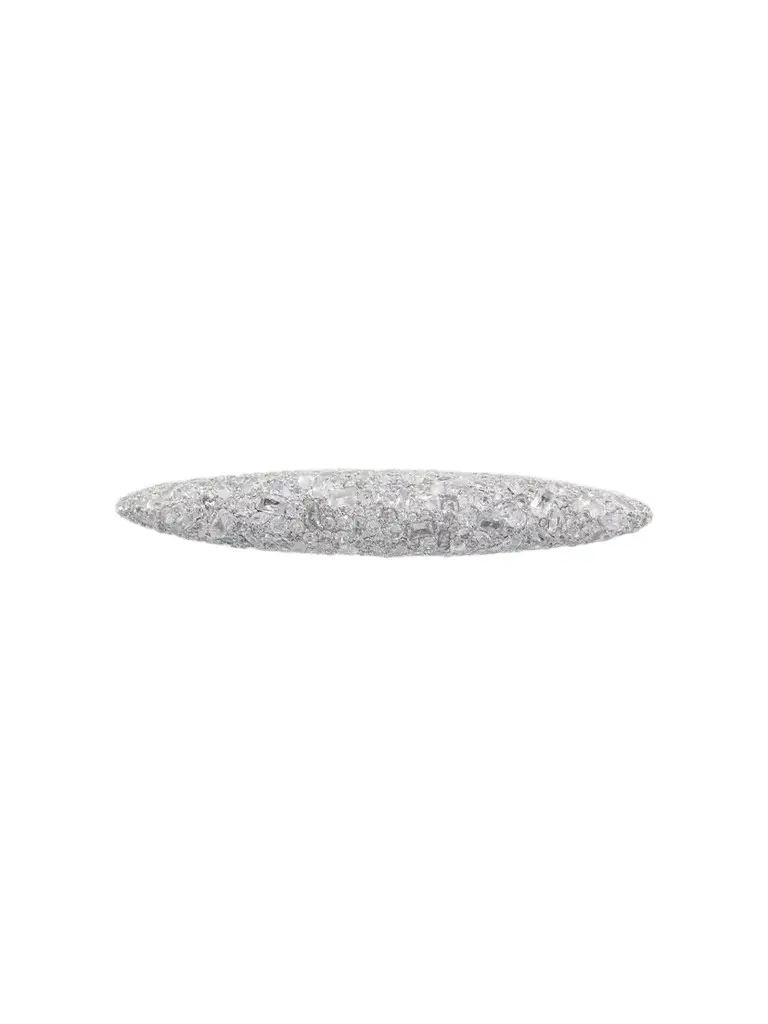 Czarina Barrette Crystal-embellished Silver-tone Metal Hairclip Czarina Barrette Crystal-embellished Silver-tone Metal Hairclip