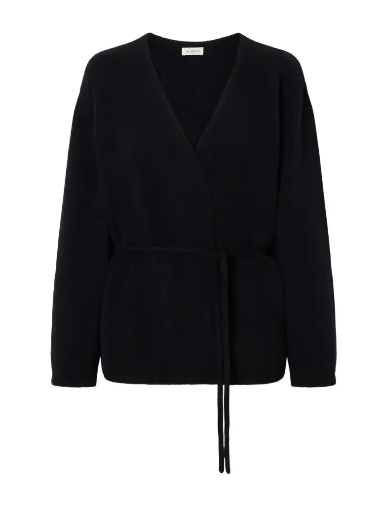 Fez Belted Merino Wool And Cashmere-blend Cardigan - Black Fez Belted Merino Wool And Cashmere-blend Cardigan - Black