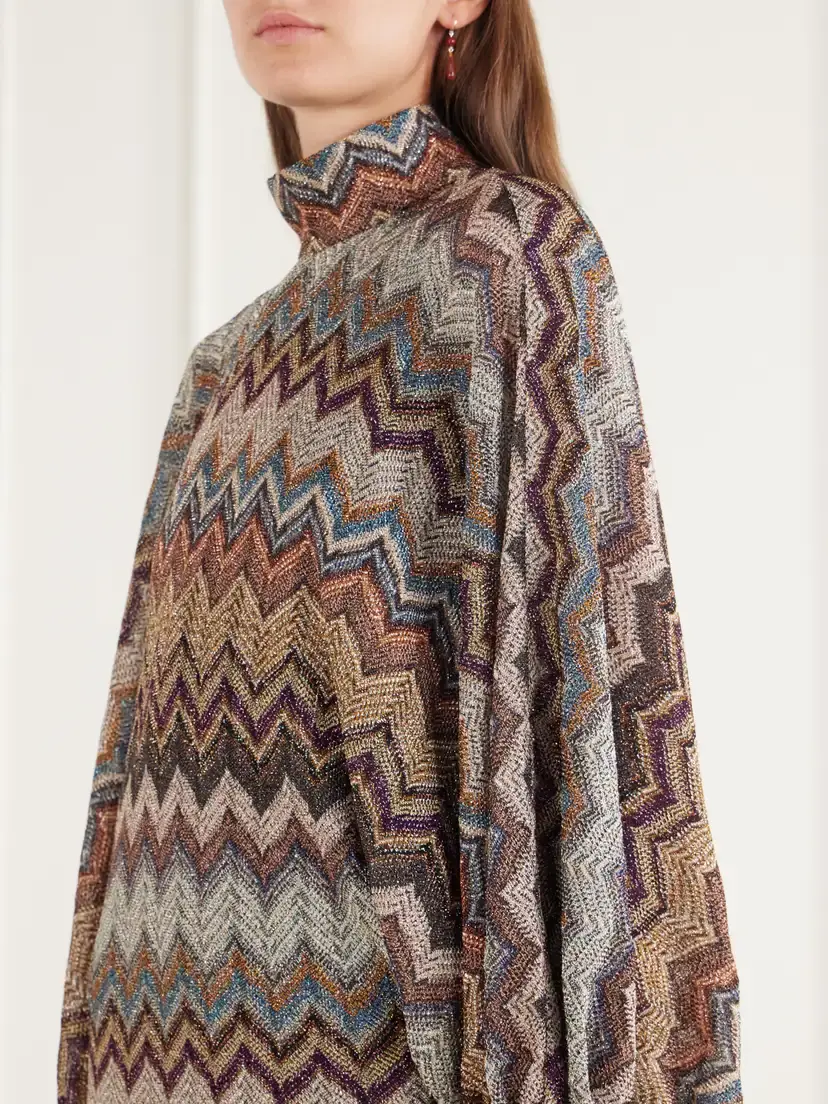 Missoni Striped Metallic Crochet-knit Mini Dress | Thumbnail 4 Missoni Striped Metallic Crochet-knit Mini Dress | Thumbnail 4