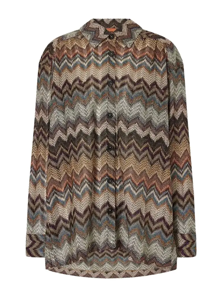 Missoni Sequin-embellished Metallic Crochet-knit Blouse