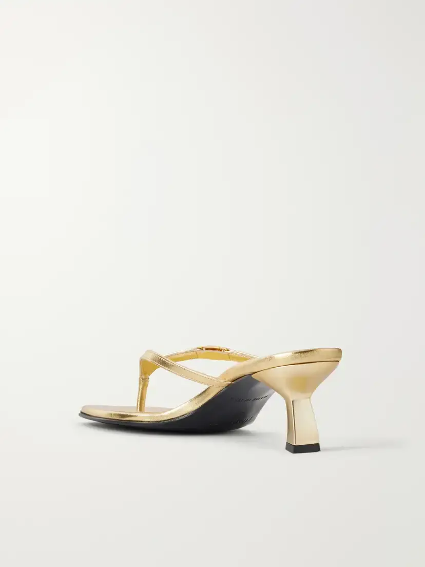 NODALETO Dona Ruby 50 Embellished Metallic Leather Sandals | Thumbnail 3 NODALETO Dona Ruby 50 Embellished Metallic Leather Sandals | Thumbnail 3