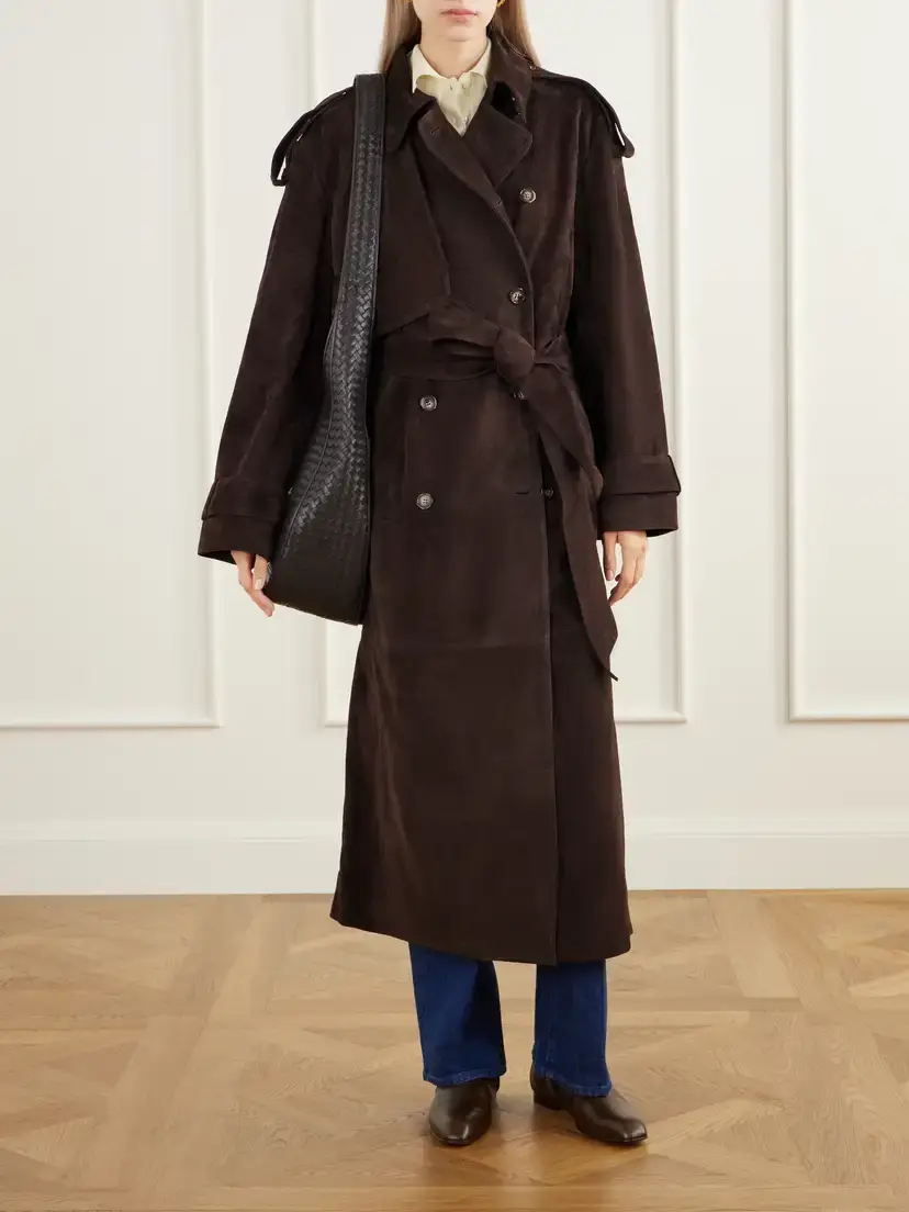 Almada Sienna Paneled Suede Trench Coat | Thumbnail 2 Almada Sienna Paneled Suede Trench Coat | Thumbnail 2