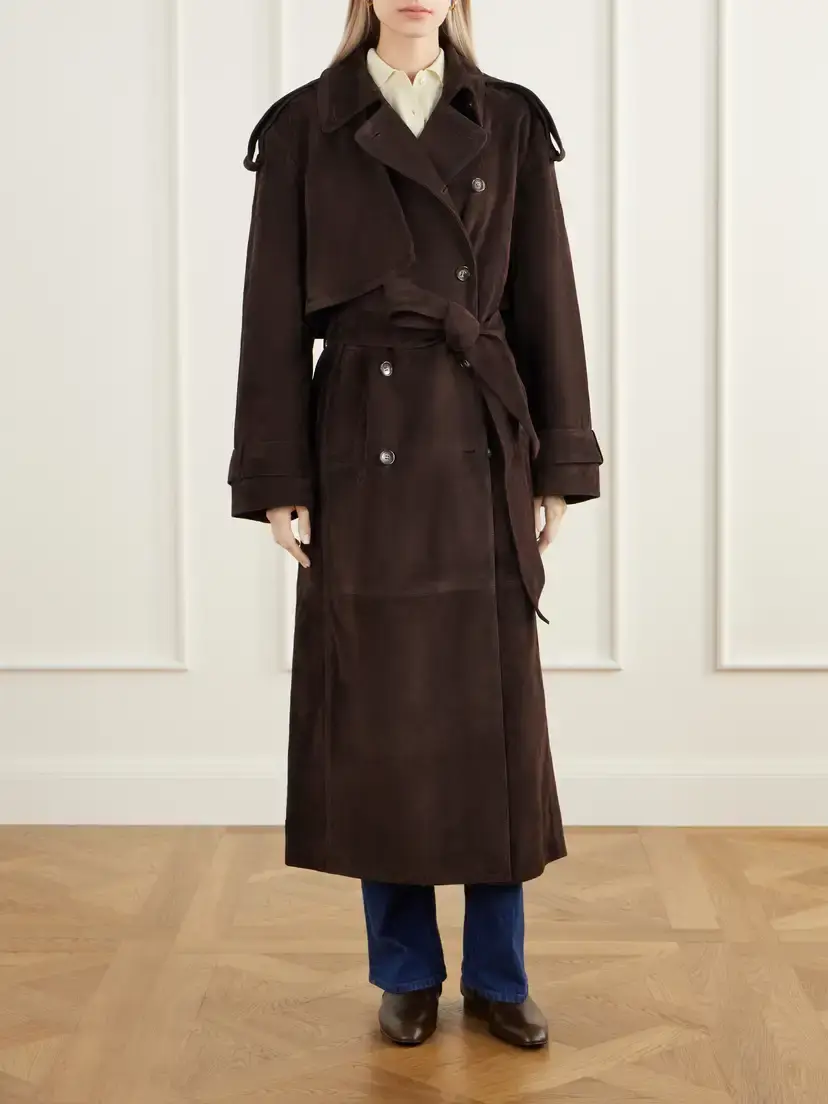 Almada Sienna Paneled Suede Trench Coat | Thumbnail 3 Almada Sienna Paneled Suede Trench Coat | Thumbnail 3