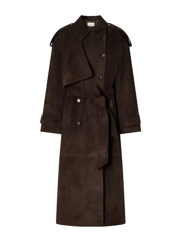 Sienna Paneled Suede Trench Coat Sienna Paneled Suede Trench Coat