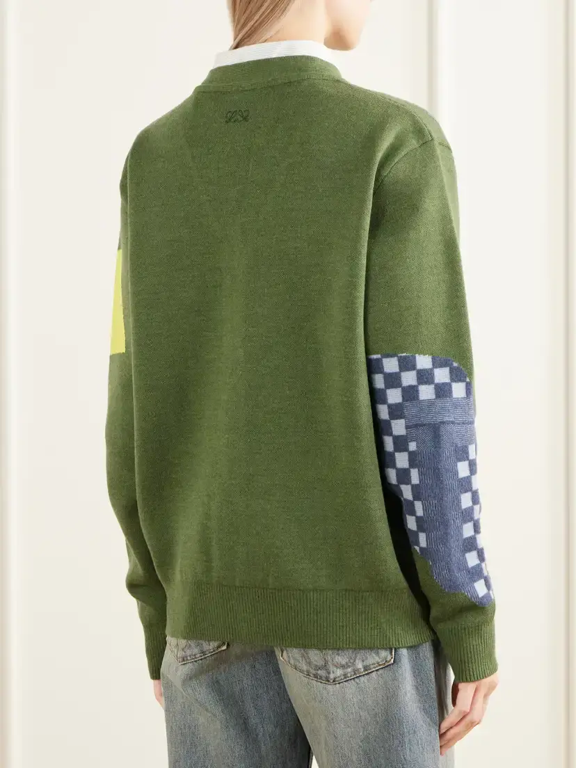 Loewe + Cosima Von Bonin Intarsia-knit Wool-blend Cardigan | Thumbnail 4