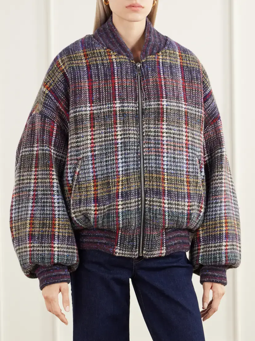 Missoni Checked Wool-caperdoni Padded Bomber Jacket | Thumbnail 3 Missoni Checked Wool-caperdoni Padded Bomber Jacket | Thumbnail 3